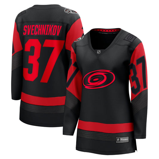 Andrei Svechnikov Carolina Hurricanes Fanatics Branded Women's 2023 NHL Stadium Series Breakaway Player Jersey - Black